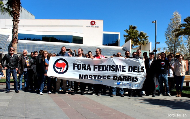 Manifestació contra el feixisme i el racisme a Sant Andreu de la Barca  01