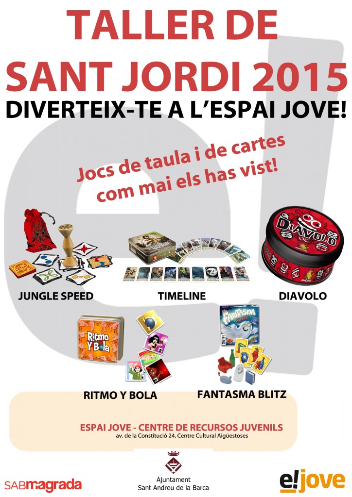 Cartell Espai Jove Taller Sant jordi