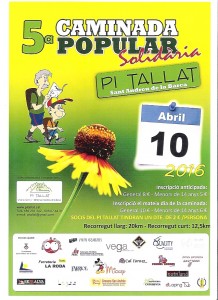 CARTELL 5ª CAMINADA POPULAR 2016