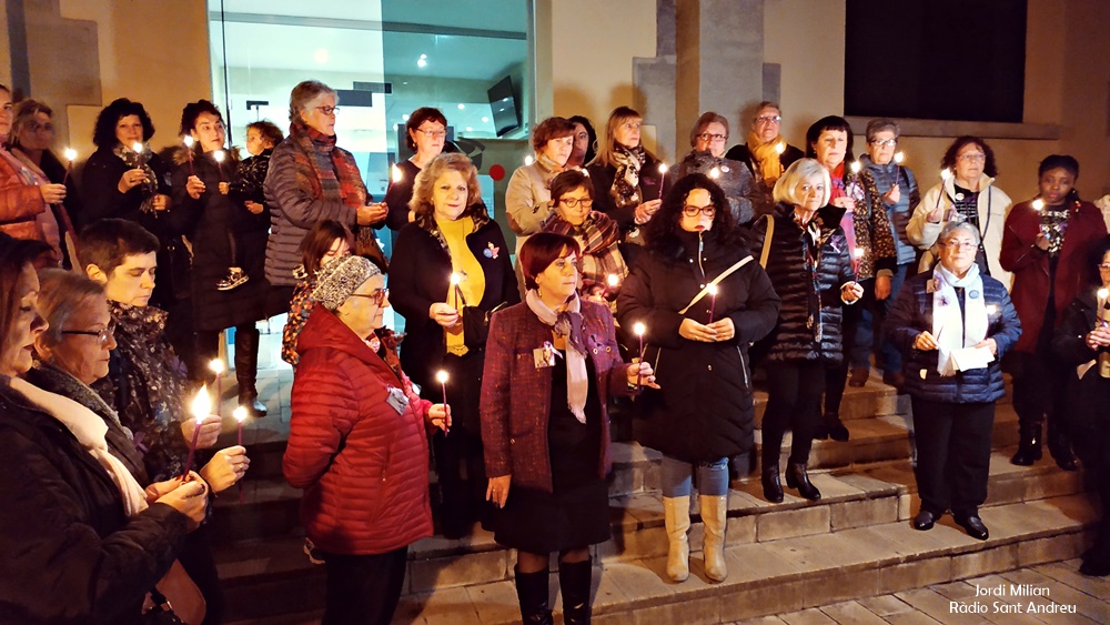 Acte rebuig violència envers les dones Sant Andreu 2018 -02