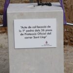 Primera pedra pisos protecció oficial carrer Sant Llop 13