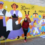 Mural gegants Andreu i Quimeta