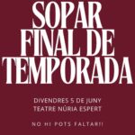 Sopar Final Temporada Club Atletisme